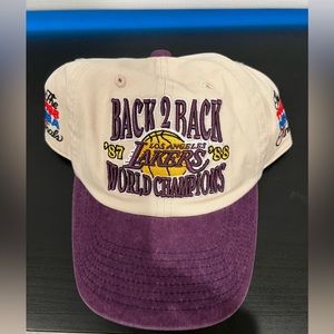 Los Angeles Lakers Vintage Back 2 Back World Champions 87 88 Hat Mitchell & Ness